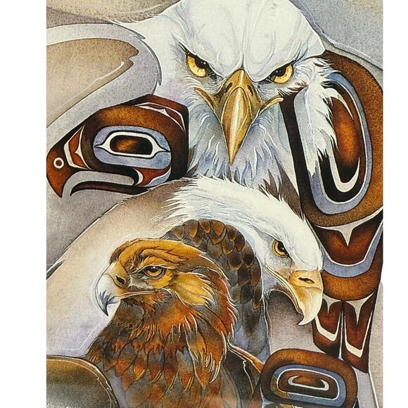 Jody Bergsma Eagle Spirit Art Print Framed Matte Signed Numbered Native American - Picture 13 of 15